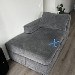 Couch Grey Storage Sectional (Broken)