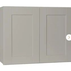 Hampton Bay
Shaker 30 in. W x 12 in. D x 24 in. H Assembled Wall Bridge Kitchen Cabinet in Dove Gray with Shelf