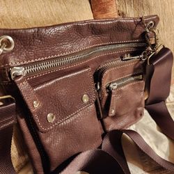 Fossil Brown Leather Crossbody Bag Messenger Bag Shoulder Bag For Men Or Women