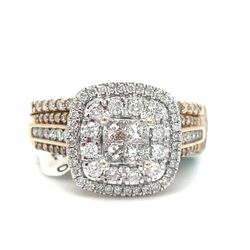 10KT Yellow Gold Halo Diamond Ring 4.81g 1.14CTW Size 8-1/4 I-801