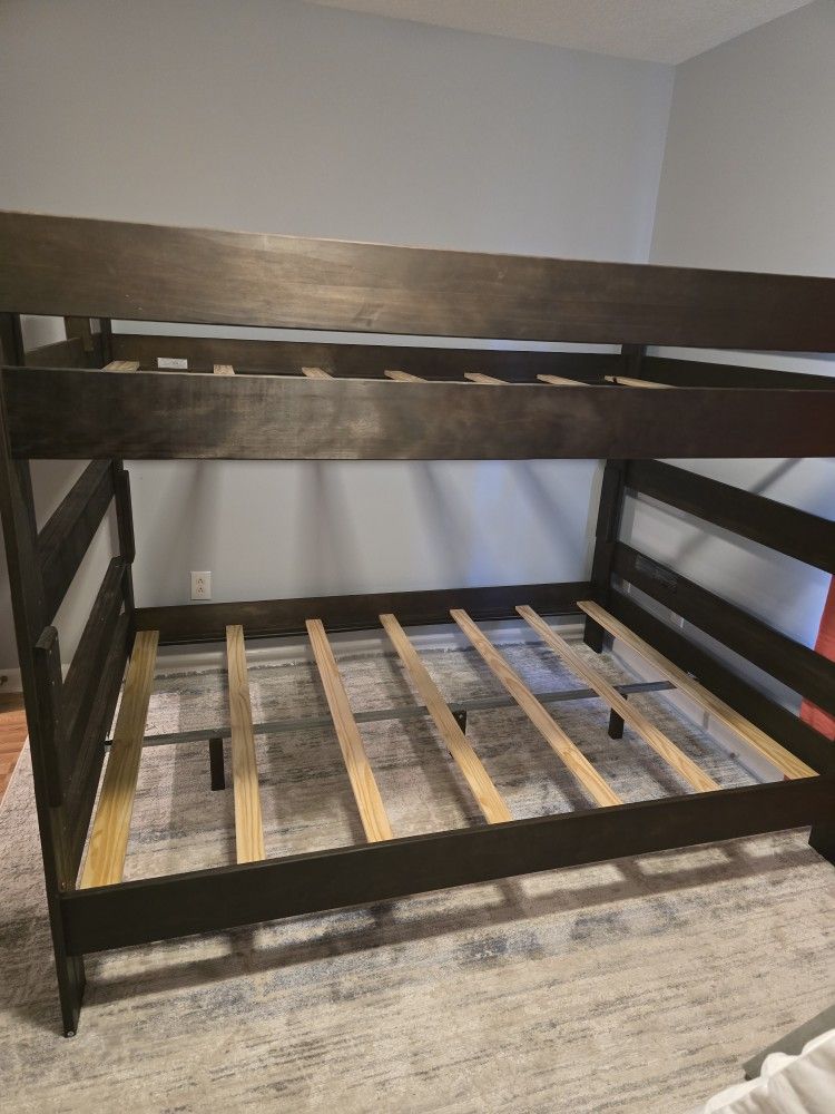 Queen Over Queen Bunk Beds with Bunkie Boards
