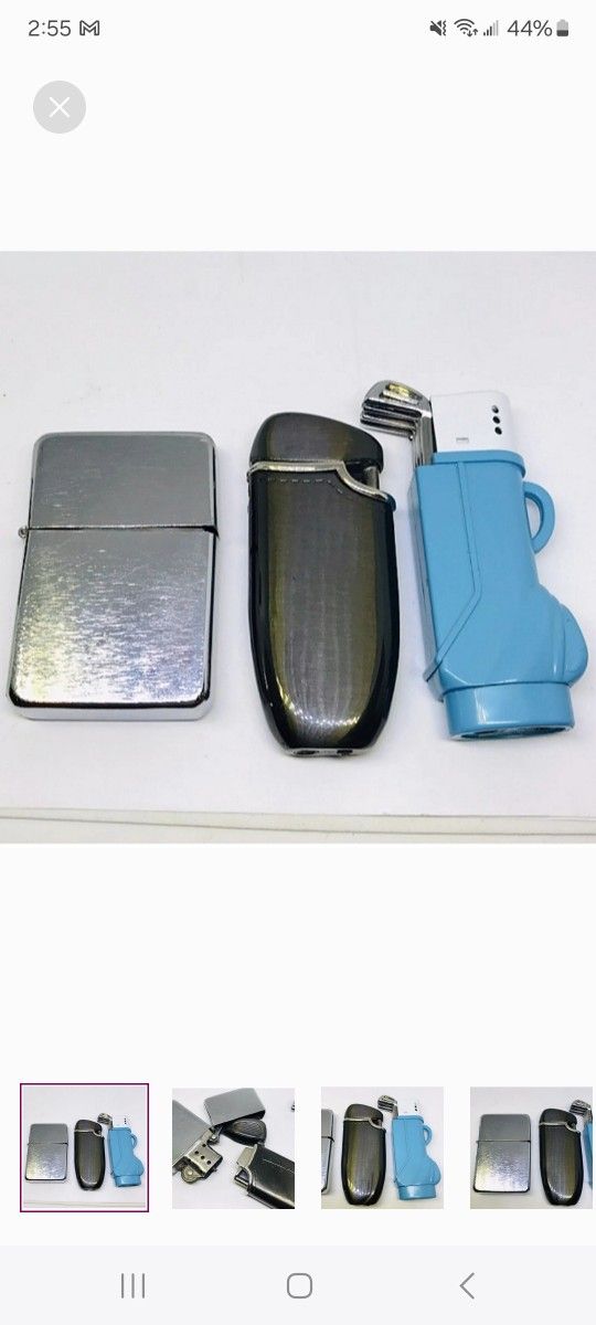 Lot Of.3 Lighters Golf Lighter Vintage Zippo Style