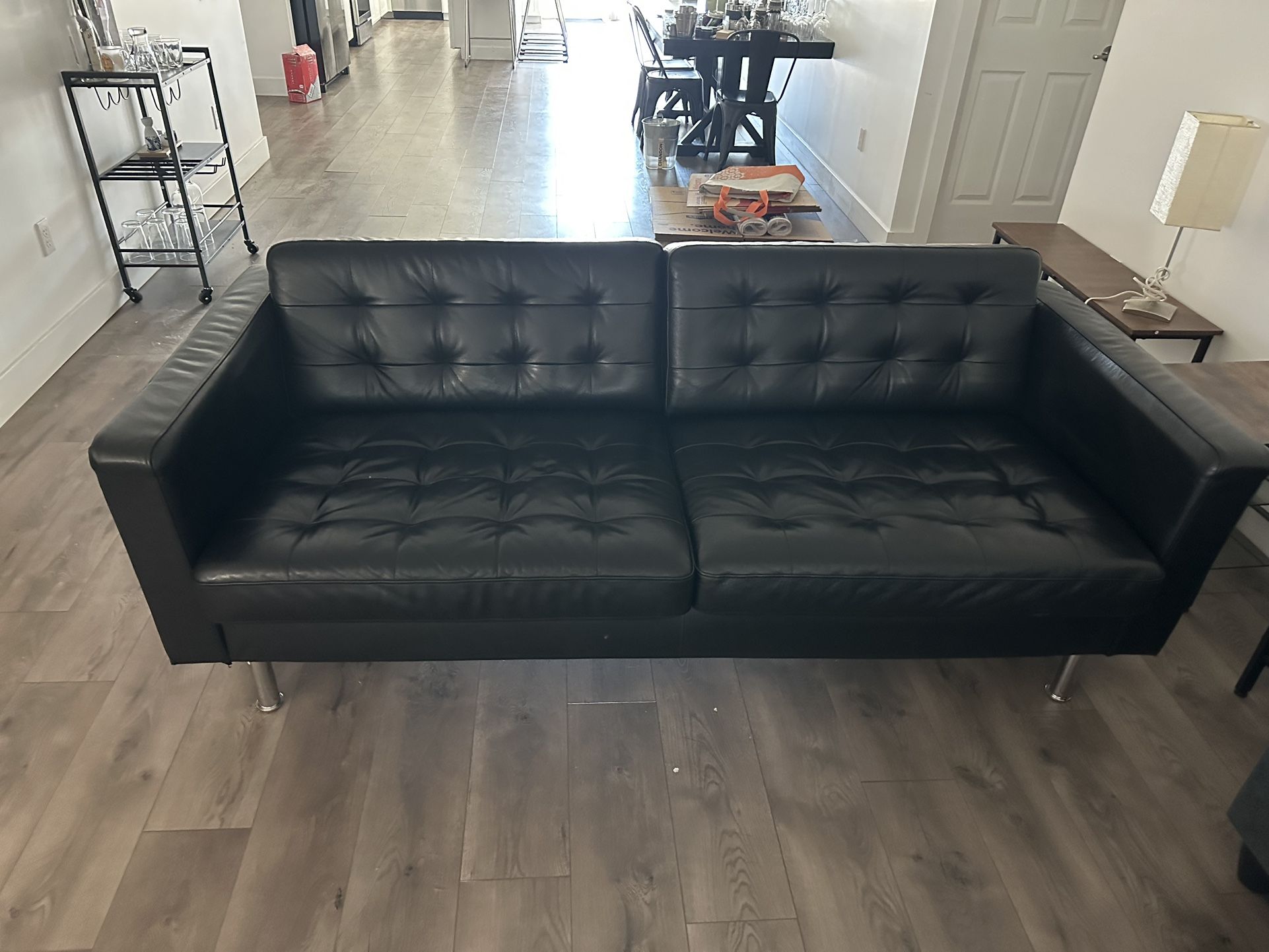 Black Leather Couch