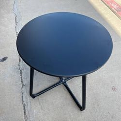 (Original $55) Black Round Steel Outdoor Side Table