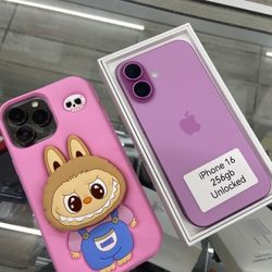 Pink iPhone 16 & 16 Plus Unlocked. Cash Or $10 Down W Approval 