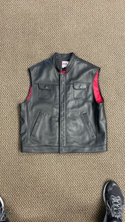 leather Motorcycle Vest 3XL
