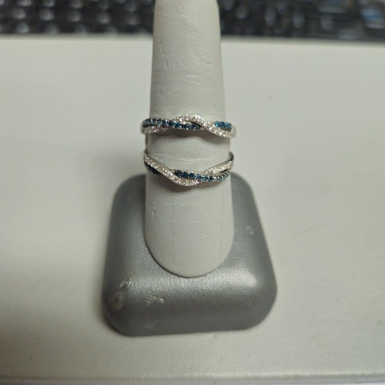 Diamond White Gold Insert/ Guard Ring