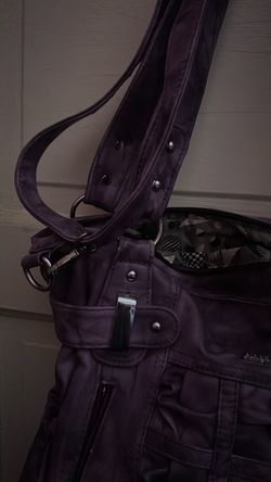 Purple Tote Bag with Shoulder Strap