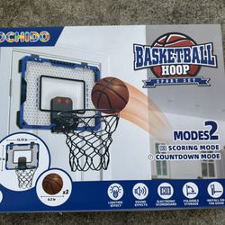Basketball hoop with electronic scorecard and 3 balls (New)