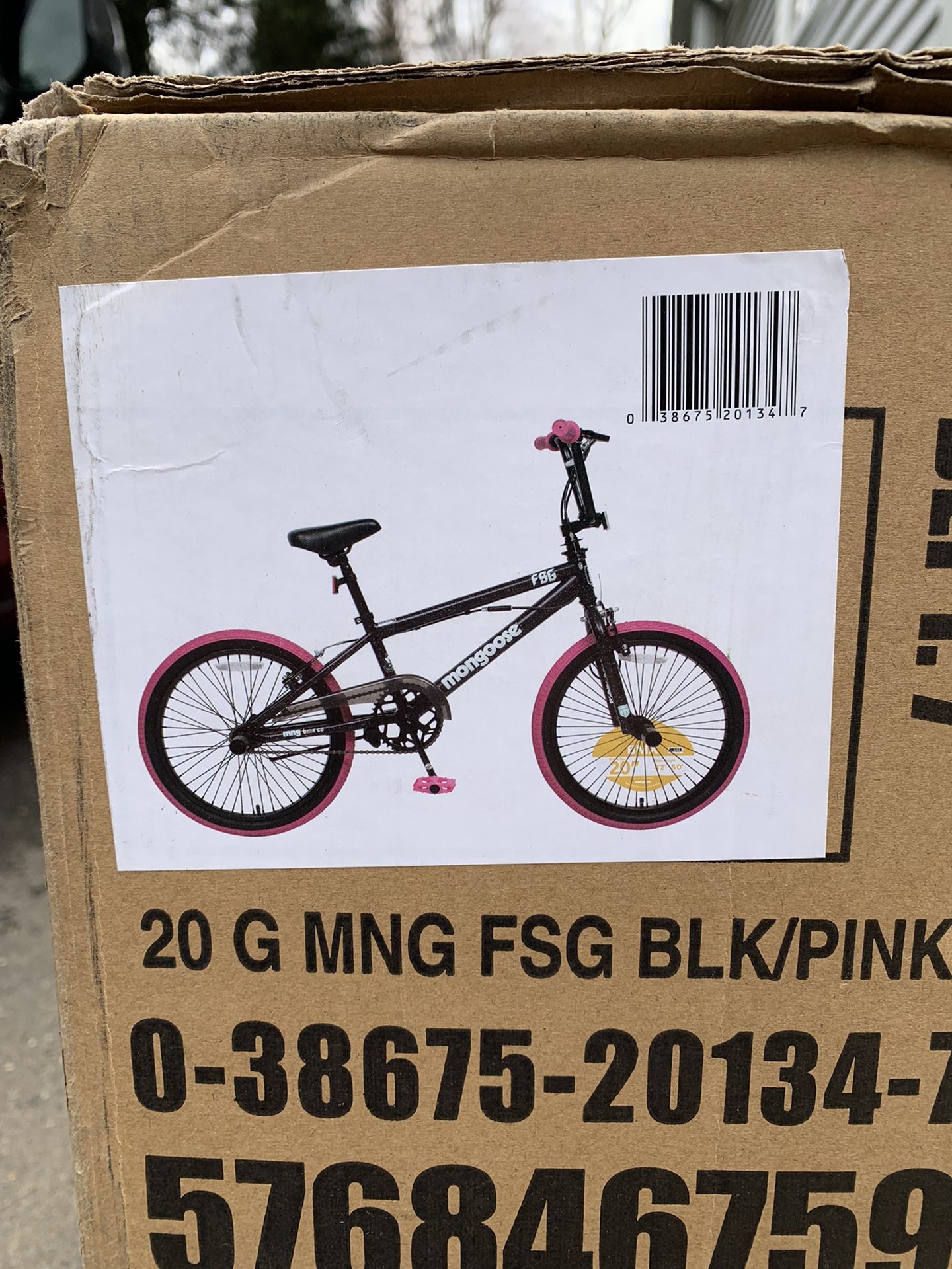 Mongoose FSG BMX Bike, 20-Inch Wheels, Single Speed, Black