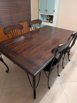Wood Dining room table and chairs
