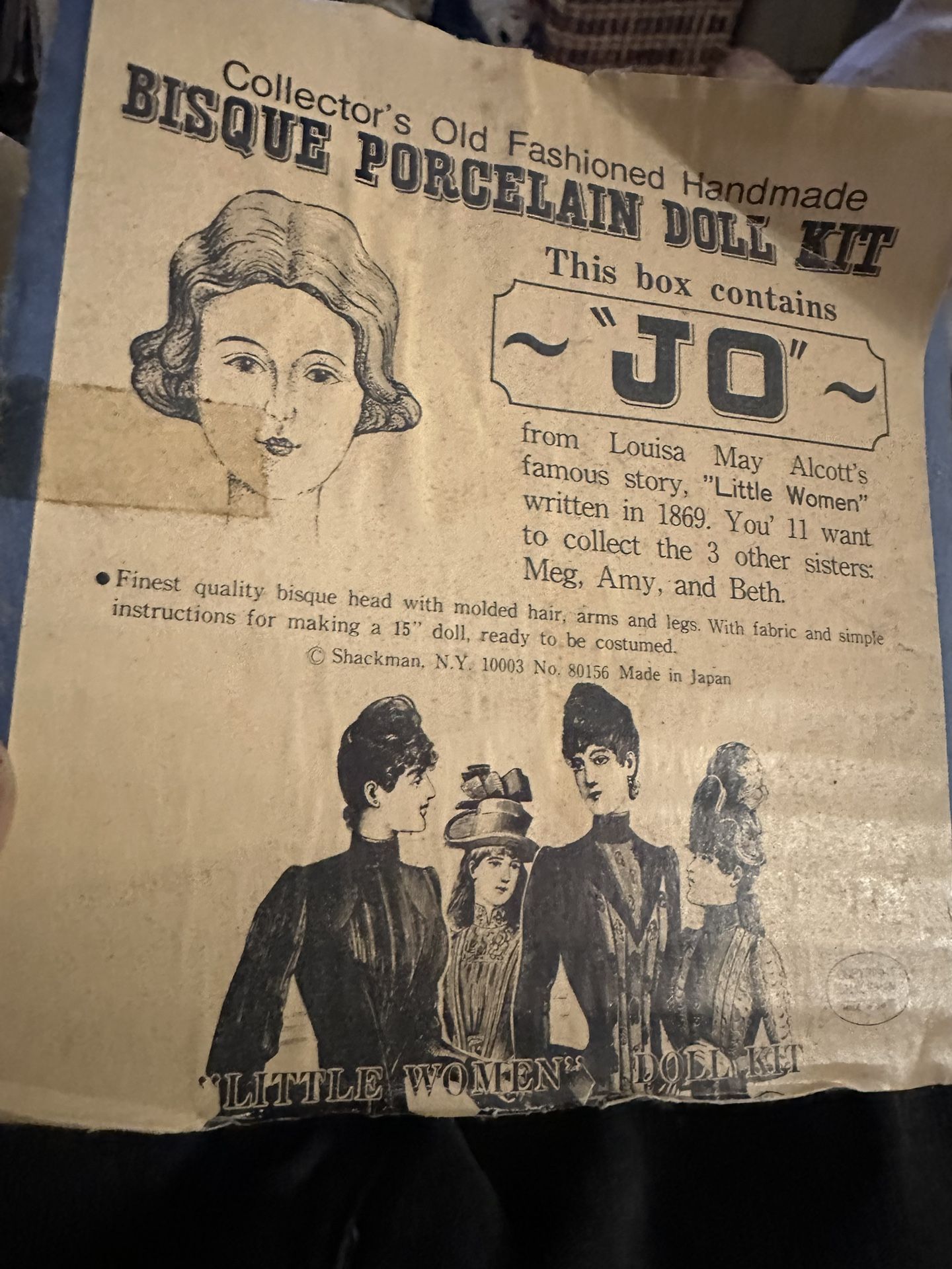 Porcelain Doll Head little women