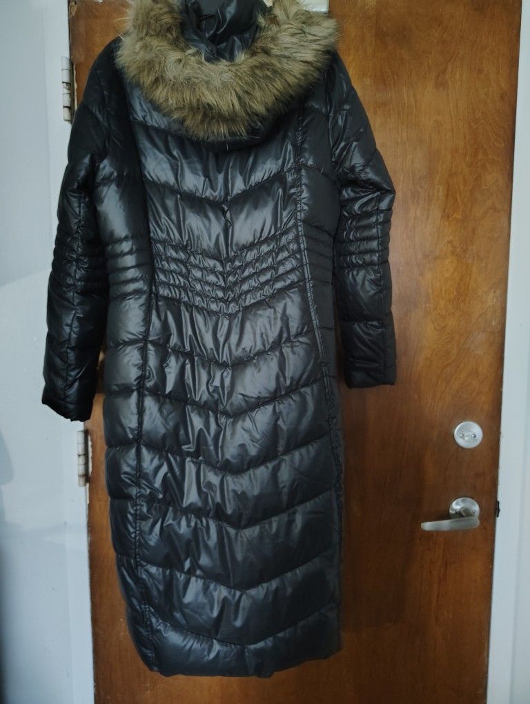 Gallery Faux Fur Hooded Puffer Coat