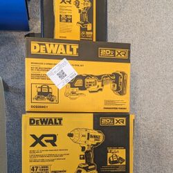 3 DeWalt Tools 2 Kits Include Batter, Charger, And Bag