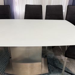 Romeo Modern Extendable Dining Table | Matte Grey - From Roberto Grassie Presented