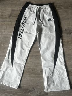 White Nylon Hellstar Pants 