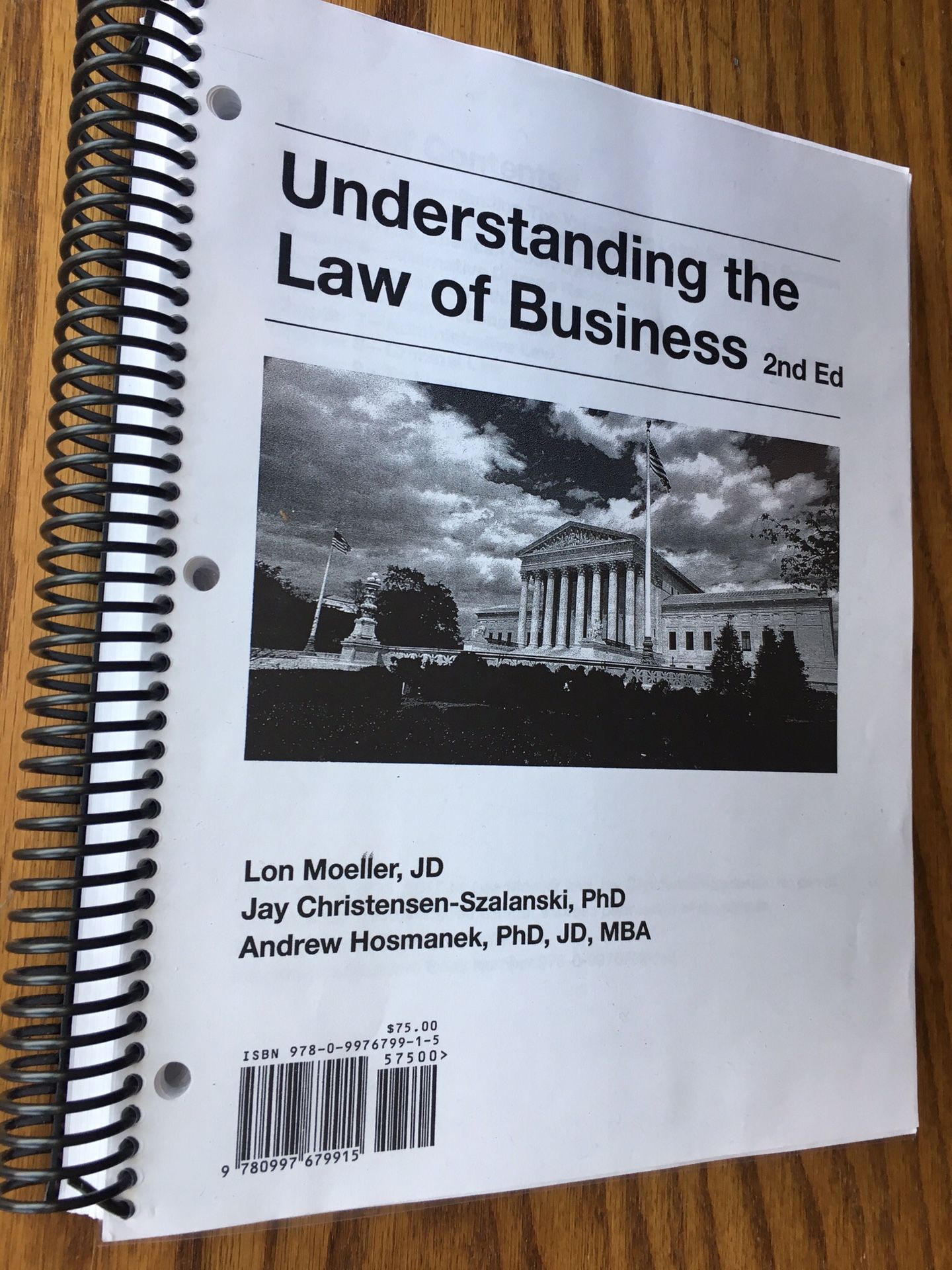 Textbook: Introduction to Law - MGMT:2000 UofI, NEW