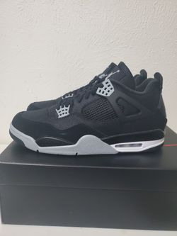 Retro Jordan 4 Black Canvas Size 12