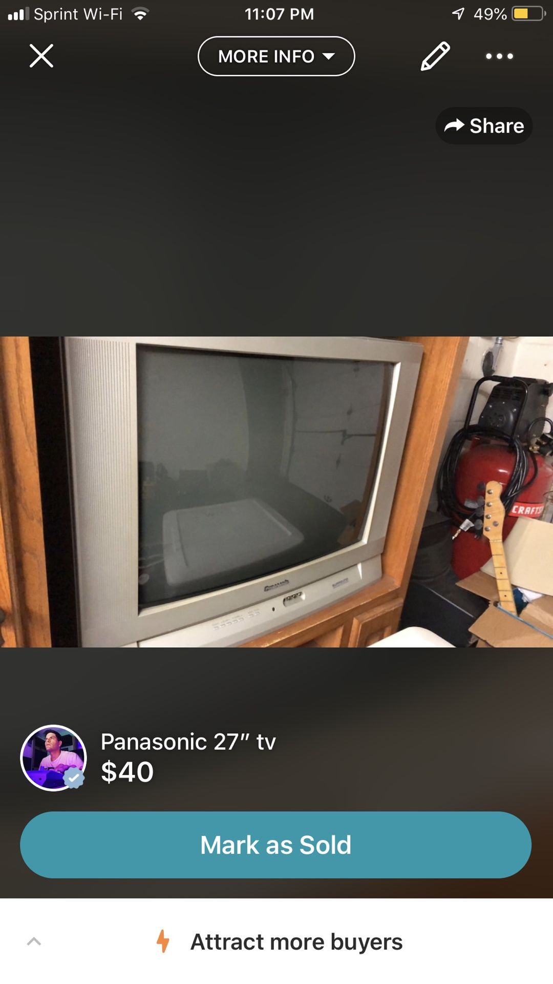 Panasonic 27” tv