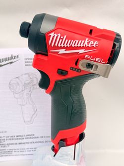 Milwaukee 3453-20 M12 FUEL 1/4" Hex Impact Driver – Fastest Subcompact, Compact Design, Tri-LED Lighting & Brushless Motor (Bare Tool)