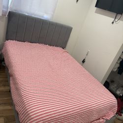 Gray Target Bed frame And Full Size Mattress 