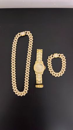 Stainless steel and CZ  jewelry set