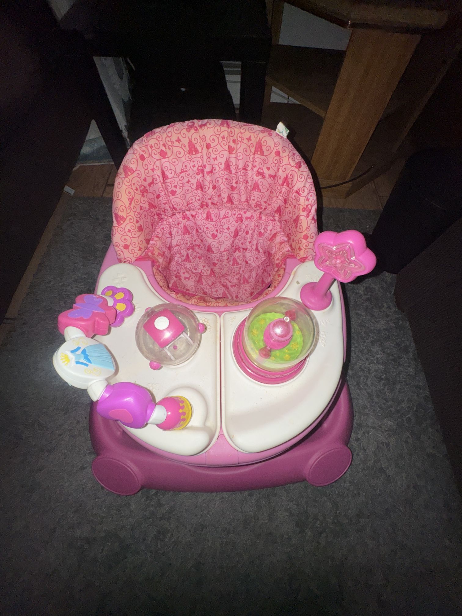 Pink Princess Baby Walker
