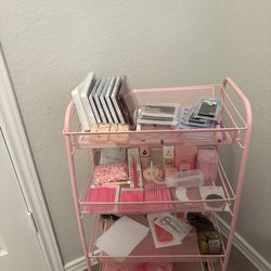 Pink lash cart