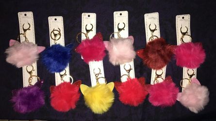 Soft plush fur balls