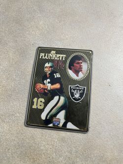 Jim Plunkett Metal Football Card 