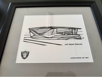 Las Vegas Raiders NFL Limited Edition Framed Print Stadium Drawing (686/2500)