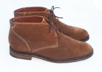 Johnston and Murphy Copland Chukka Near New Suede Brown Ankle Boots Sz 10.5