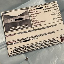 LOOSE Diamond - Round .63ct