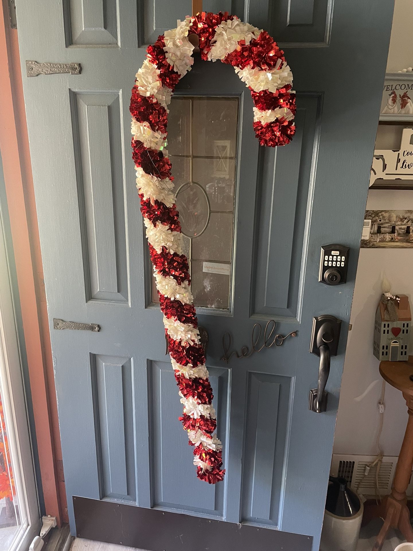 4’ Tinsel Red & White Candy Canes