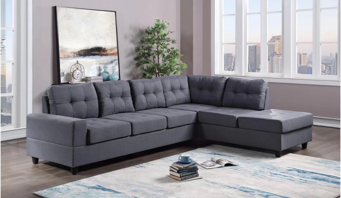 James Black/ Grey Reversible Sectional 😍Next Day Delivery In Stock😍