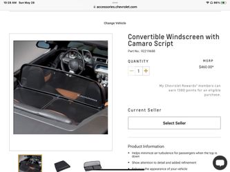 2010 T0 2015 Camaro Convertible Windscreen