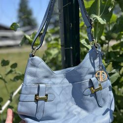 Buttery-Soft Blue Leather Purse