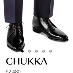 Carthays Black Chukka Men Boots Calf Leather Black Size 12 Original $2480.00