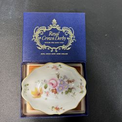 Royal Crown Derby Vintage 1960s Posie Trinket Dish Tray Original Box England