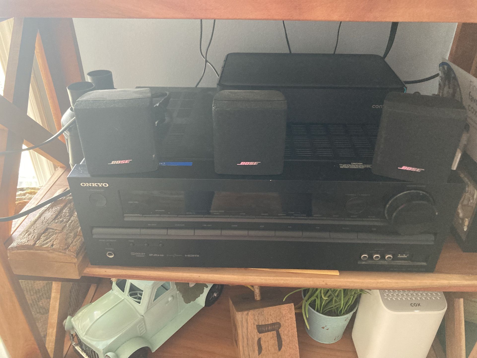 Onkyo Home Theater Receiver Plus Bose Surround Speakers N Bass