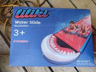 40FT Double Water Slide with 2 Body Boards & Sprinkler – Summer Backyard Fun