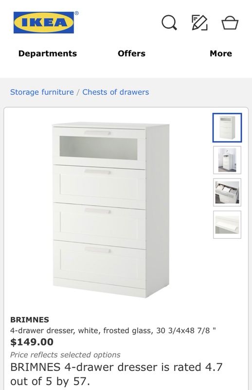 Ikea Brimnes 4 Drawer Dresser For Sale In New York Ny Offerup