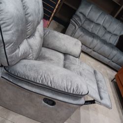 *Tax Time Furniture Event*---Barcelona Stunning Gray Fabric Reclining 3 Piece Sets---Now $1199---Delivery And Financing Available👏