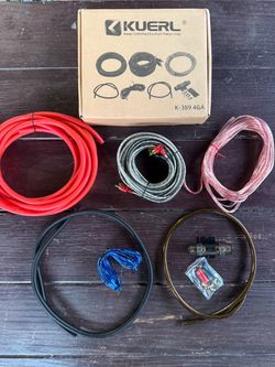 KUERL K-389 4GA 4 AWG Car Audio Amp Wiring Kit w/ Fuse Holder, Terminals