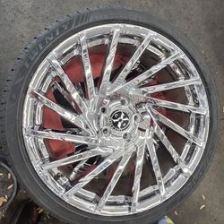 20 Inch Xcess X02 Chrome Wheels With New Tires 245/35/20