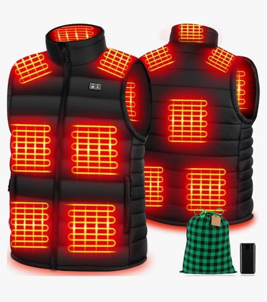 Heated Vest For Men, Heated Vest With Battery Pack Included, Warm Rechargeable Heated Vest Mens Heated Vest Unisex S-3XL