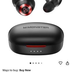 Brand New- Monster Achieve 100 AirLinks Wireless Earbuds