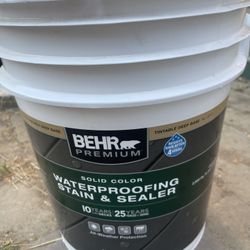 BEHR DECK WOOD PAINT STAIN SEALER REDWOOD WATERPROOFING 