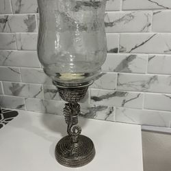 Seahorse Metal Base With Glass Globe For Candle 