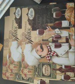 Home chef And wine Placemats Set
